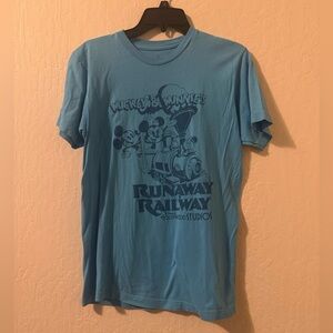 Disney Blue Mickey & Minnie Runaway Railway Tee